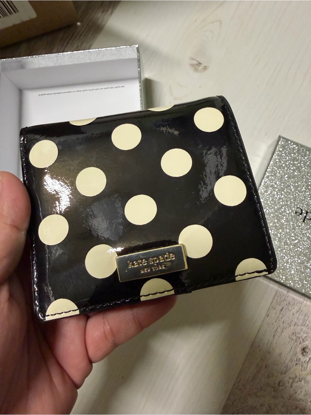 KATE SPADE "Serenade Carlisle Street" Patent Leather Wallet